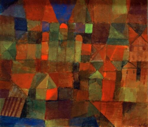 La ville aux trois dômes - Paul klee - Reproductions de tableaux et peintures haut de gamme