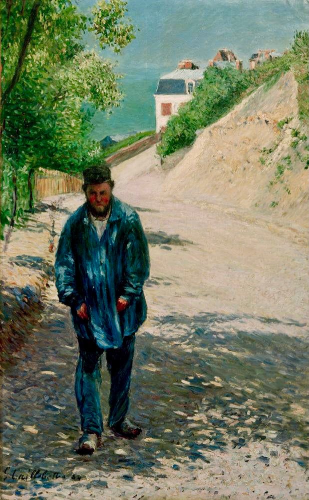 Father Magloire on a path between Saint-Clair and Étretat - Caillebotte