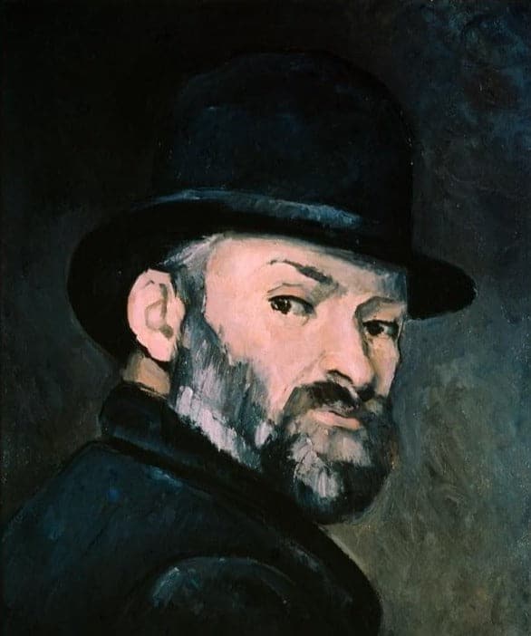 Self-portrait with a Bowler Hat - Paul Cézanne