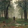 Pluie dans la forêt de chênes - Ivan Shishkin - Reproductions de tableaux et peintures haut de gamme