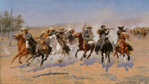 Une course pour le bois - Frederic Remington - Reproductions de tableaux et peintures haut de gamme