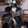 Une dame en noir - Francis Cadell - Reproductions de tableaux et peintures haut de gamme