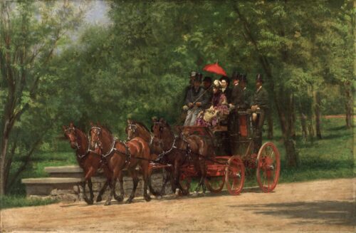 Le Fairman Rogers Four-in-Hand - Thomas Eakins - Reproductions de tableaux et peintures haut de gamme