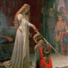 L'Adoubement - Edmund Leighton - Reproductions de tableaux et peintures haut de gamme