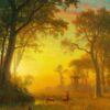 Lumière dans la forêt - Albert Bierstadt - Reproductions de tableaux et peintures haut de gamme