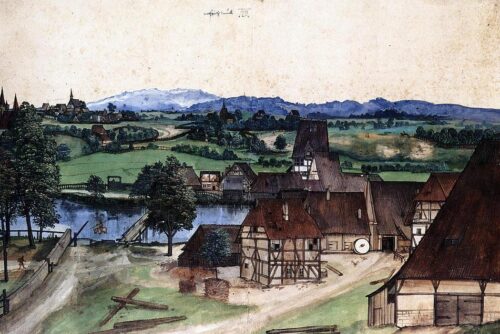 Le moulin de fil - Albrecht Dürer - Reproductions de tableaux et peintures haut de gamme