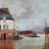 Inondation à Port-Marly de Alfred Sisley - Reproductions de tableaux et peintures haut de gamme