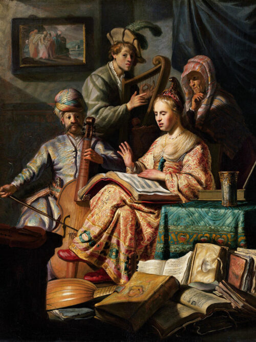 Allégorie de la musique - Rembrandt van Rijn - Reproductions de tableaux et peintures haut de gamme