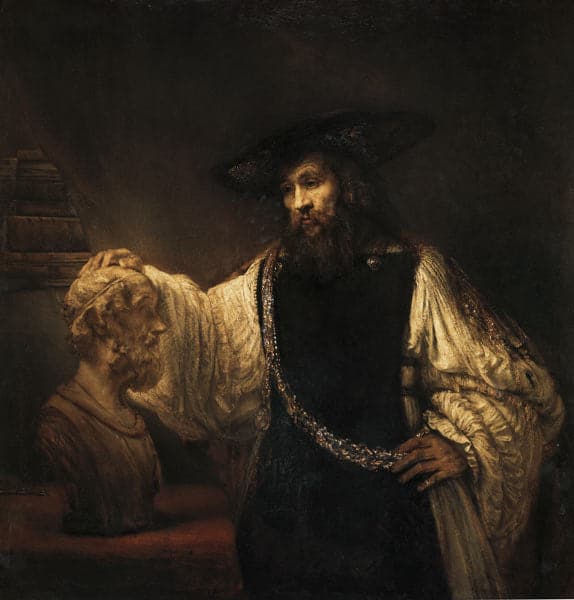 Aristotle Contemplating the Bust of Homer - Rembrandt van Rijn