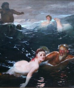 Jouer dans les vagues - Arnold Böcklin - Reproductions de tableaux et peintures haut de gamme