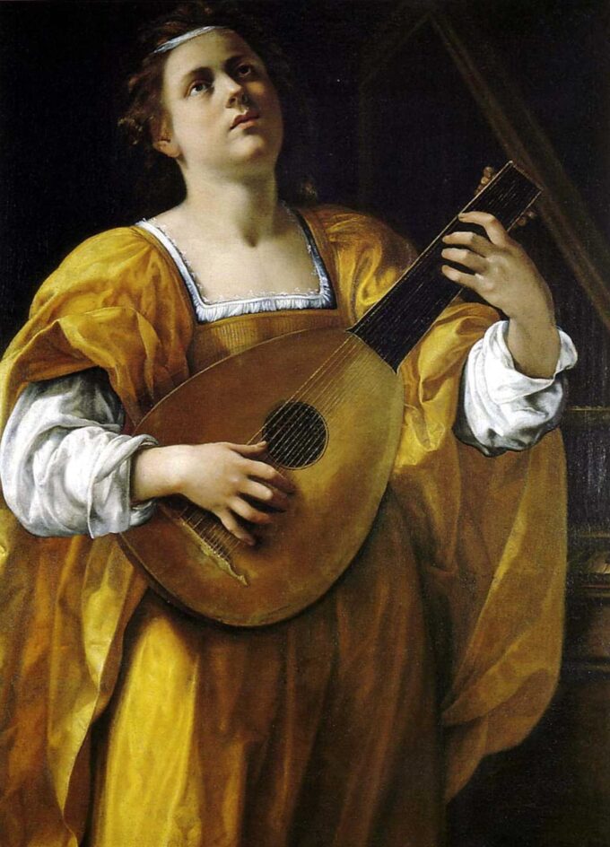 Saint Cecilia Playing the Lute - Artemisia Gentileschi