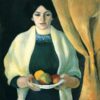 Portrait avec pommes : épouse de l'artiste - August Macke - Reproductions de tableaux et peintures haut de gamme