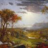 Automne sur le fleuve Hudson - Jasper Francis Cropsey - Reproductions de tableaux et peintures haut de gamme