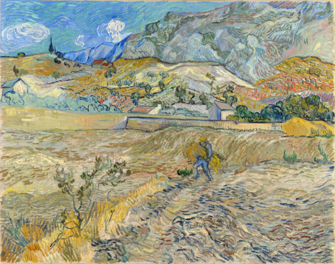 Paysage à Saint-Rémy - Van Gogh - Reproductions de tableaux et peintures haut de gamme