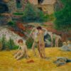 Bain à côté du moulin (les jeunes Bretons prennent un bain) - Paul Gauguin - Reproductions de tableaux et peintures haut de gamme