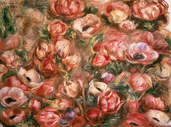 Anemones in a Vase – Pierre-Auguste Renoir Oil Painting Reproduction