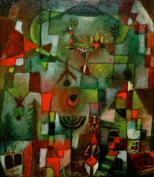 Image with Rooster and Pomegranate - Paul Klee