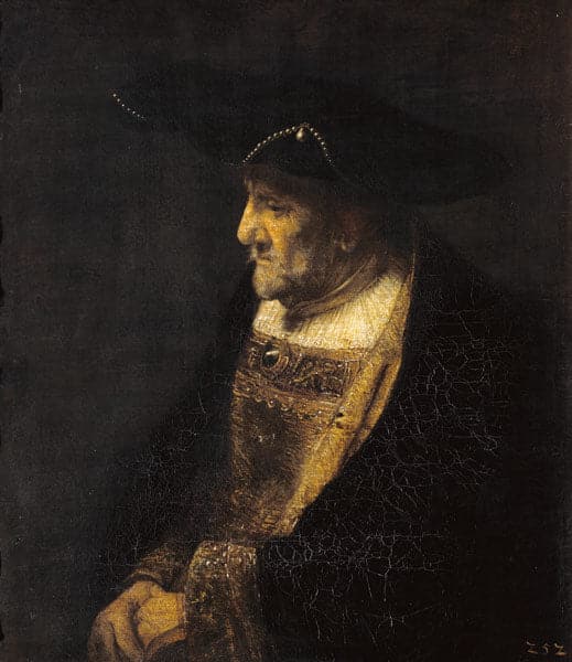 Portrait of a Man with Pearls in His Hat - Rembrandt van Rijn