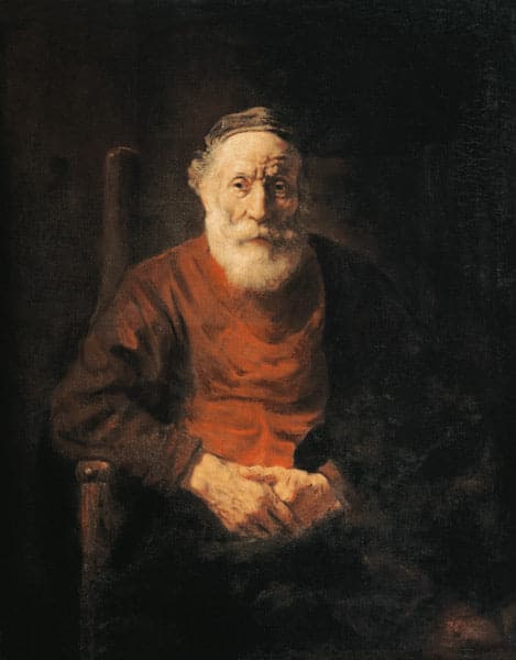 Portrait of an Old Man in Red Costume - Rembrandt van Rijn