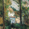 Vue au travers des arbres sur une maison (Auvers) - Paul Cézanne - Reproductions de tableaux et peintures haut de gamme