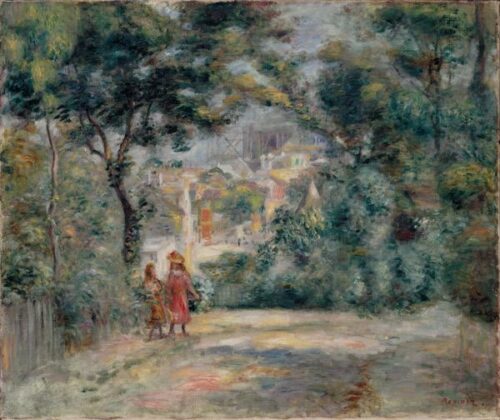 Vue à travers les arbres sur le Sacré-Coeur, Paris - Pierre-Auguste Renoir - Reproductions de tableaux et peintures haut de gamme