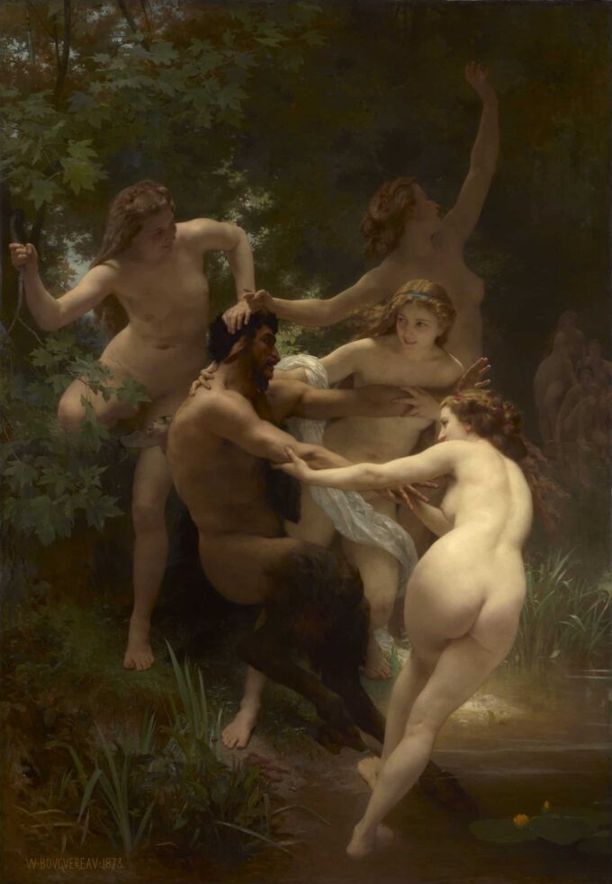 Nymphs and Satyr - William Bouguereau