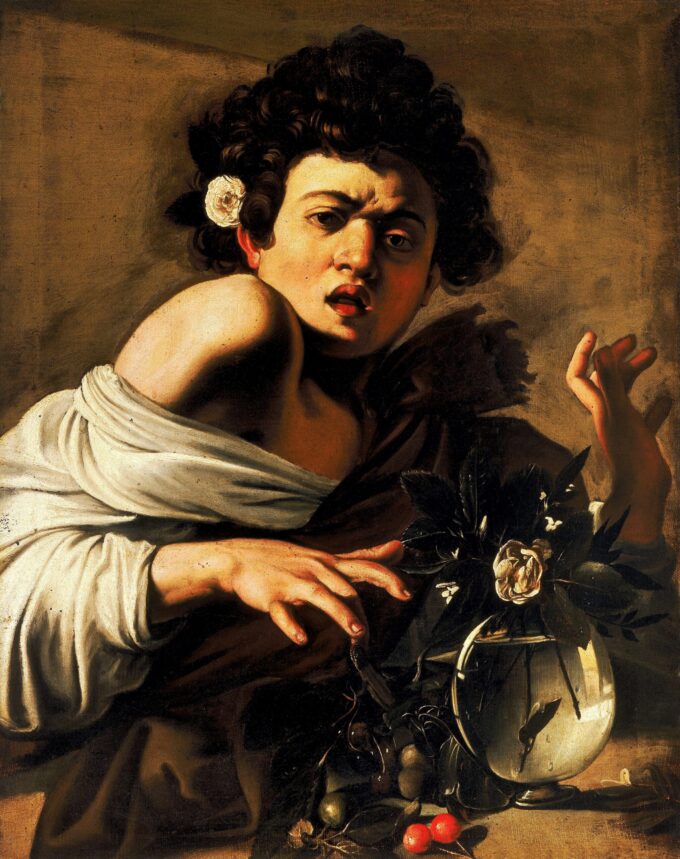 Boy bitten by a lizard - Caravaggio