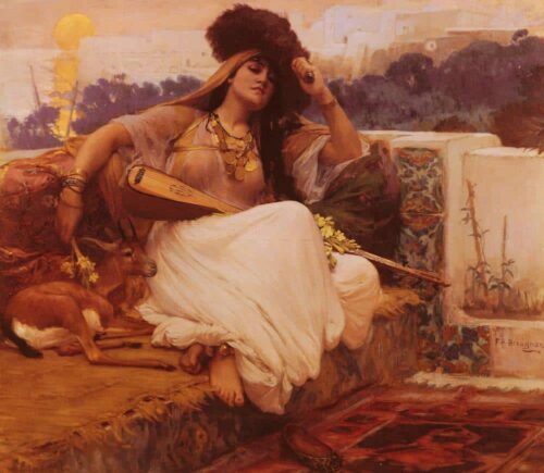 L'Indolence - Frederick Arthur Bridgman - Reproductions de tableaux et peintures haut de gamme