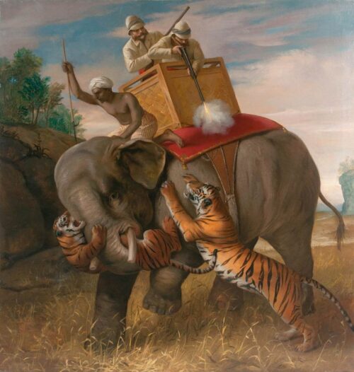 Tigerjagd - Briton Rivière - Reproductions de tableaux et peintures haut de gamme