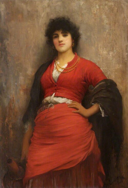 Italienne - Luke Fildes - Reproductions de tableaux et peintures haut de gamme