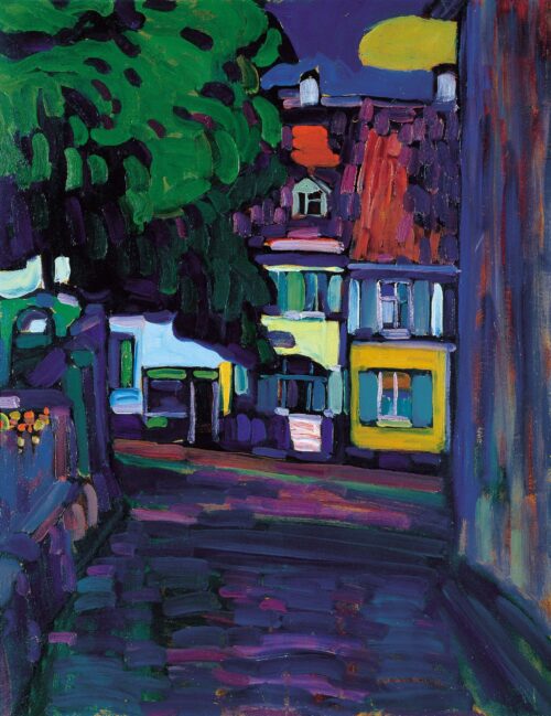 Maisons à Murnau sur Obermarkt - Vassily Kandinsky - Reproductions de tableaux et peintures haut de gamme