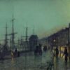 Navigation sur la Clyde - John atkinson grimshaw - Reproductions de tableaux et peintures haut de gamme