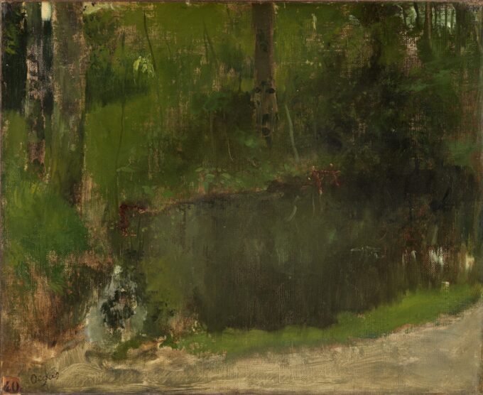 The Pond in the Forest - Edgar Degas