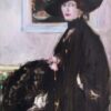 Chapeau noir, Mlle Don Wauchope - Francis Cadell - Reproductions de tableaux et peintures haut de gamme