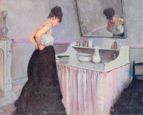 Femme à sa toilette - Caillebotte - Reproductions de tableaux et peintures haut de gamme