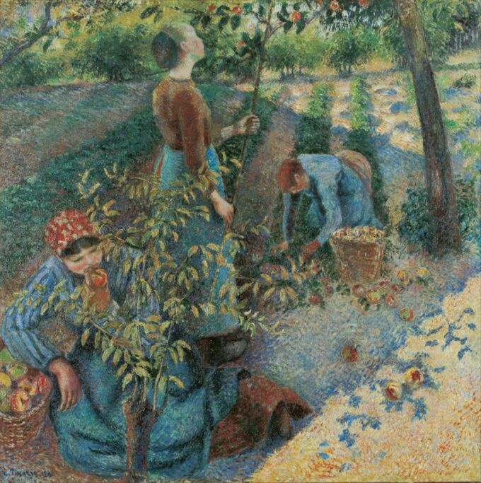 Apple picking - Camille Pissarro