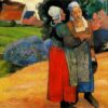 Paysannes bretonnes - Paul Gauguin - Reproductions de tableaux et peintures haut de gamme