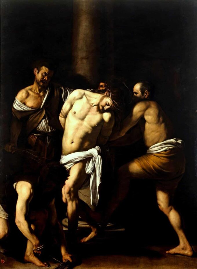 La Flagellation du Christ - Caravage - Reproductions de tableaux et peintures haut de gamme