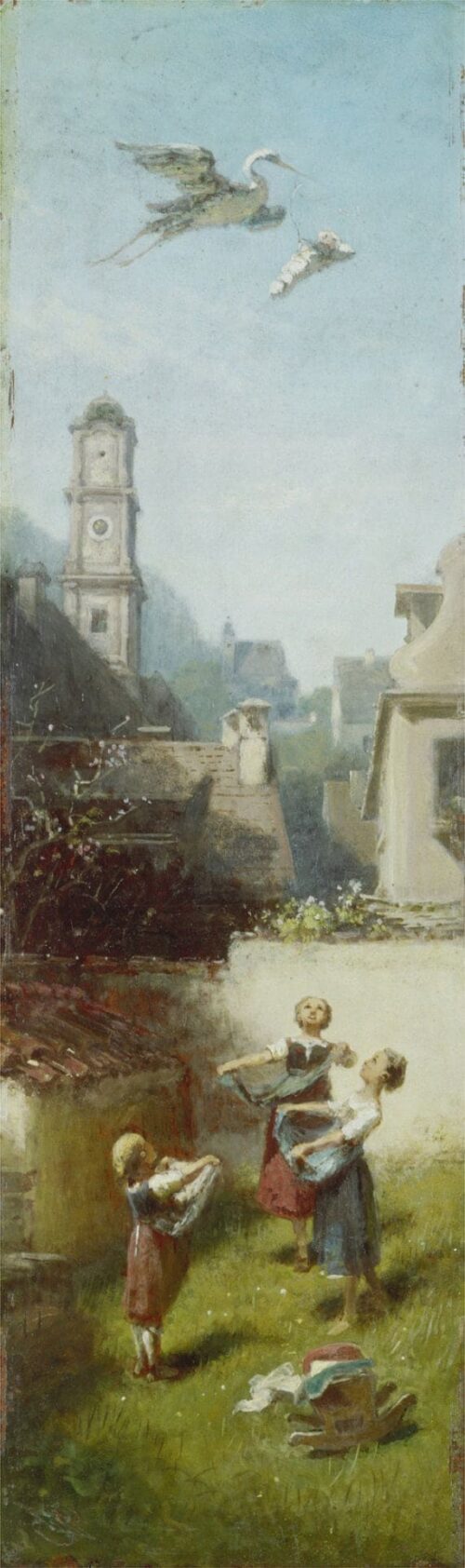 La cigogne cliquetante, 1885 - Carl Spitzweg - Reproductions de tableaux et peintures haut de gamme