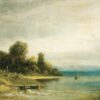 Paysage sur l'Ammersee - Carl Spitzweg - Reproductions de tableaux et peintures haut de gamme