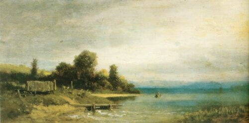 Paysage sur l'Ammersee - Carl Spitzweg - Reproductions de tableaux et peintures haut de gamme