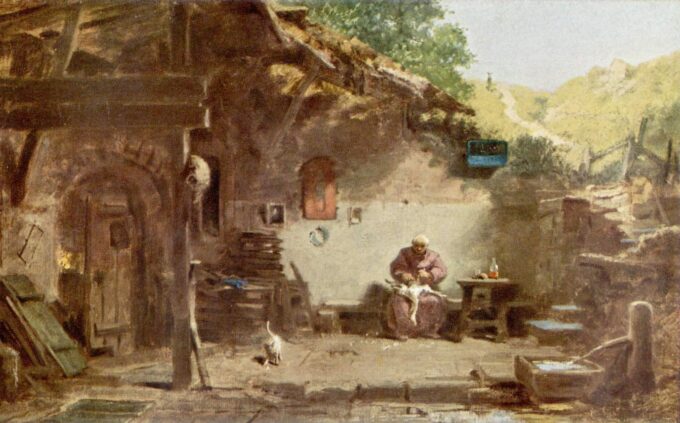 Old Monk in Front of his Cell - Carl Spitzweg