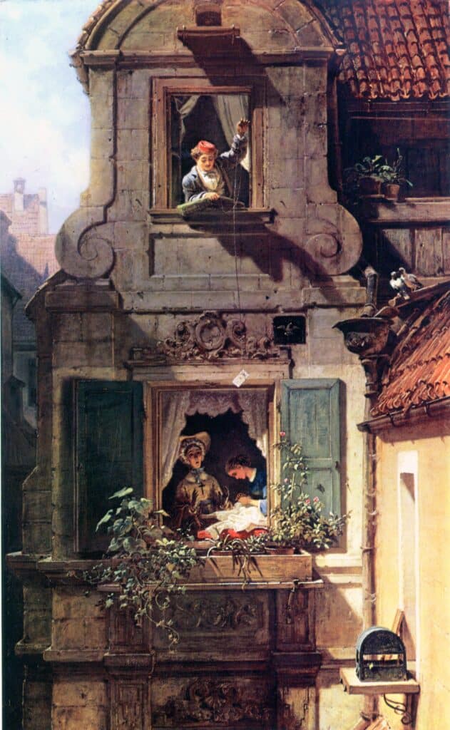 The Intercepted Love Letter - Carl Spitzweg