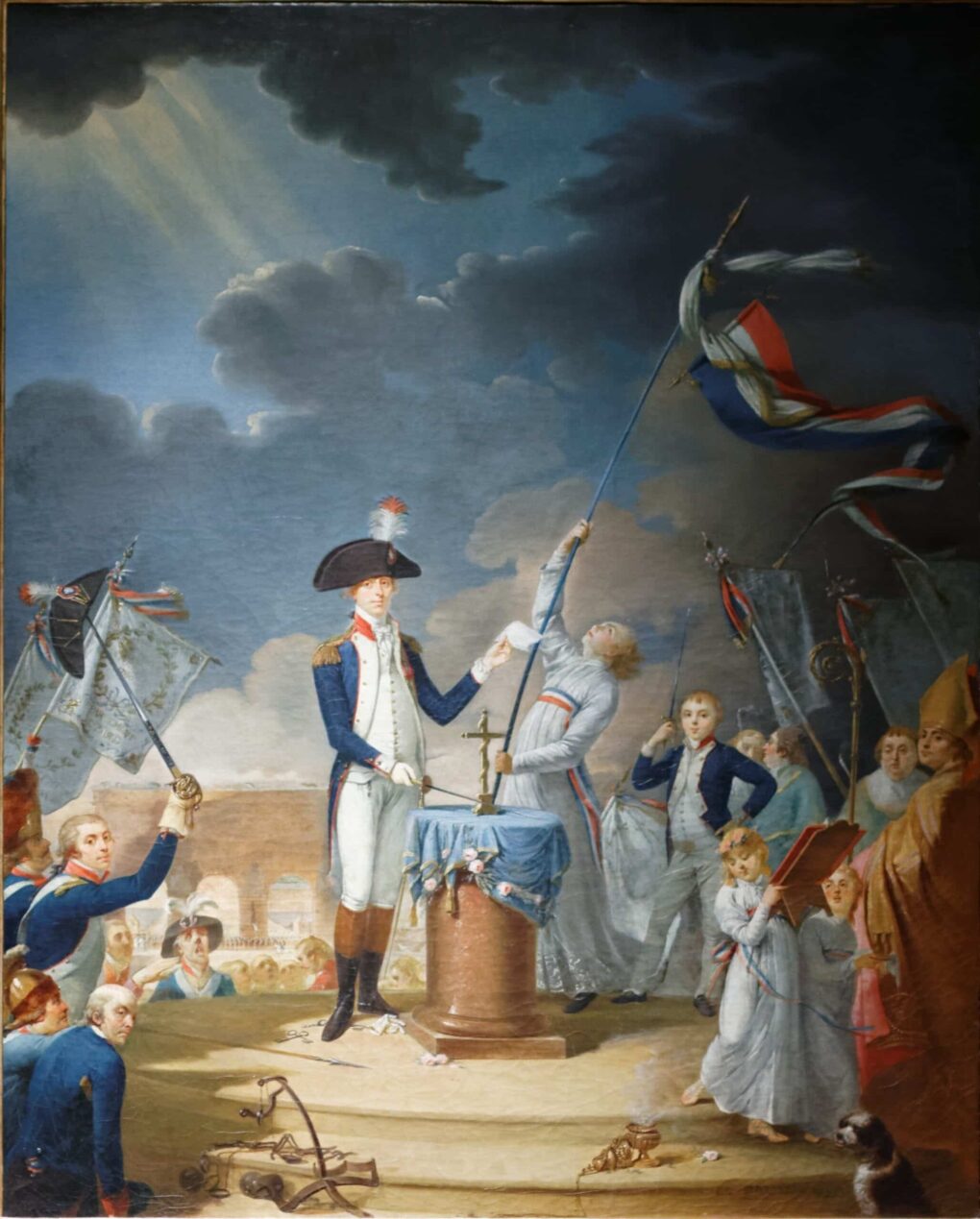 Le serment de Lafayette à la fête de la Fédération - Jacques-Louis David - Reproductions de tableaux et peintures haut de gamme