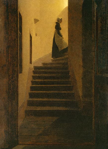 Caroline on the Staircase - Caspar David Friedrich