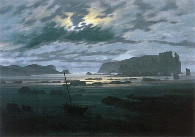 The North Sea by Moonlight - Caspar David Friedrich