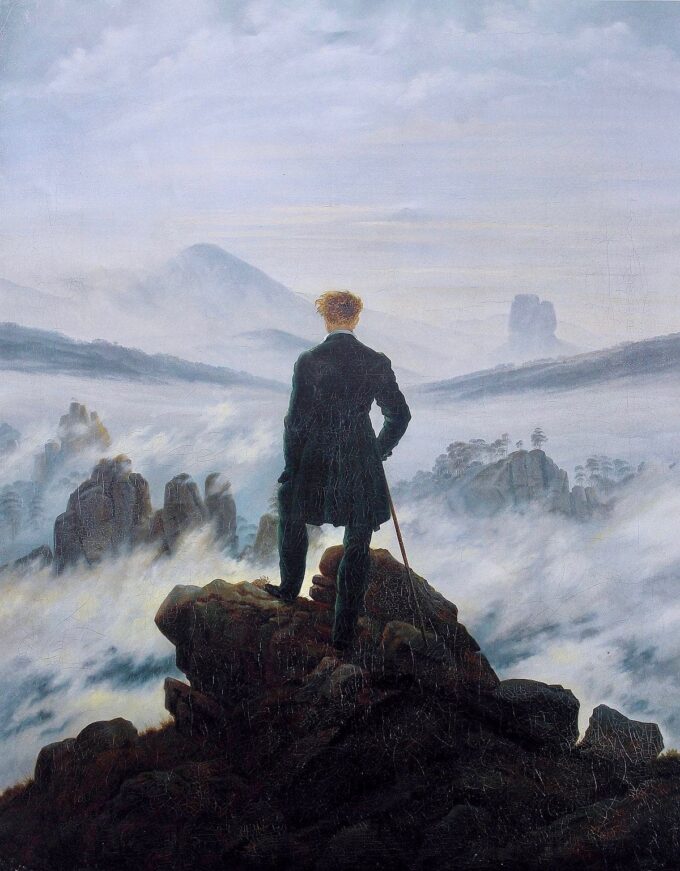 Le Voyageur contemplant une mer de nuages - Caspar David Friedrich - Reproductions de tableaux et peintures haut de gamme