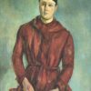 Portrait de Madame Cezanne en robe rouge - Paul Cézanne - Reproductions de tableaux et peintures haut de gamme