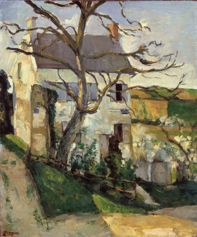 House behind Bare Tree – Paul Cézanne Oil Painting Reproduction