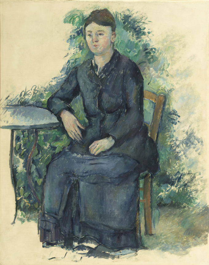 Madame Cézanne in the Garden - Paul Cézanne Oil Painting Reproduction